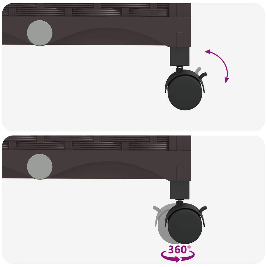 Jardinière de jardin avec couverture de serre et roues 2 pc PP - 7