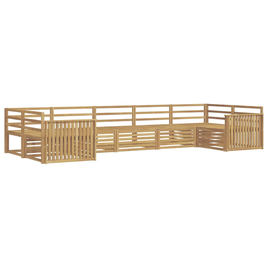 Ensemble de canapés d'extérieur 7 pc Blanc Bois d'Acacia Massif - 2