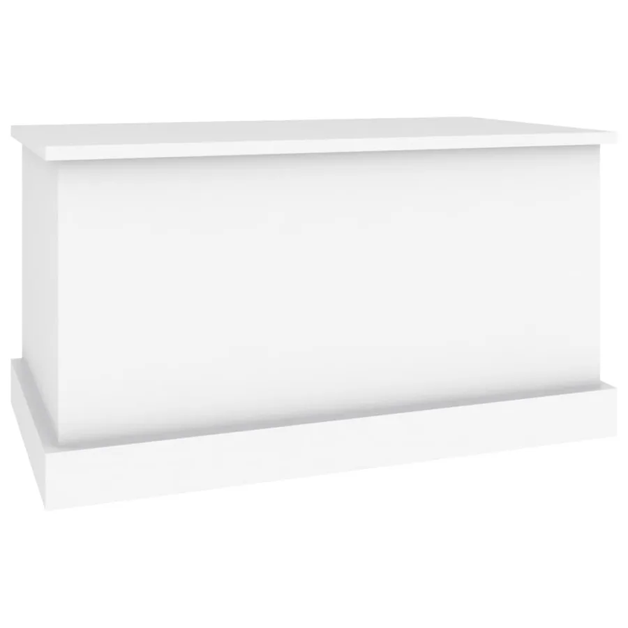 Coffre de rangement Blanc 70x40x38 cm Bois d'ingénierie - 4