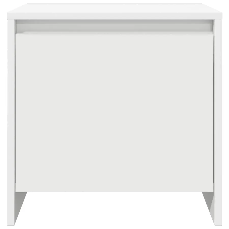 Table de chevet blanc 45x34x44,5 cm bois d’ingénierie - 6