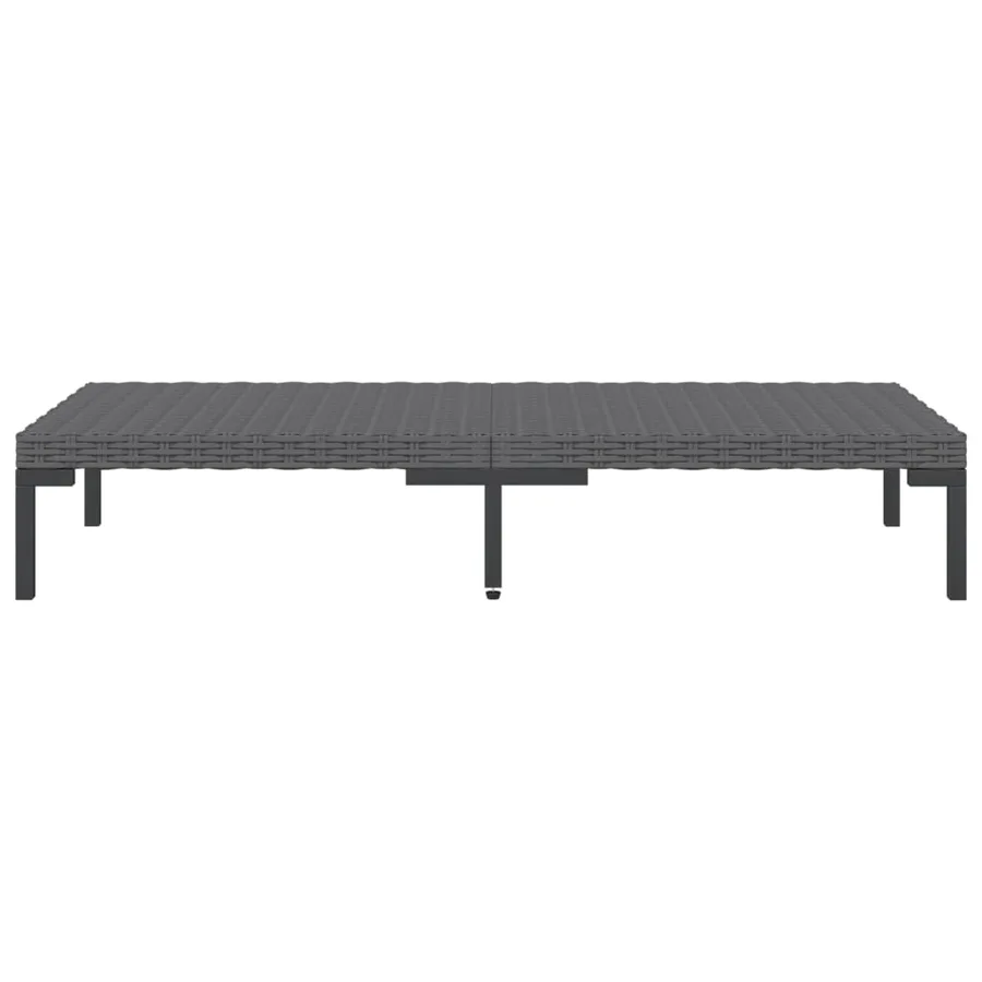 Salon de jardin 10 pcs avec coussins Résine tressée Gris foncé - 8