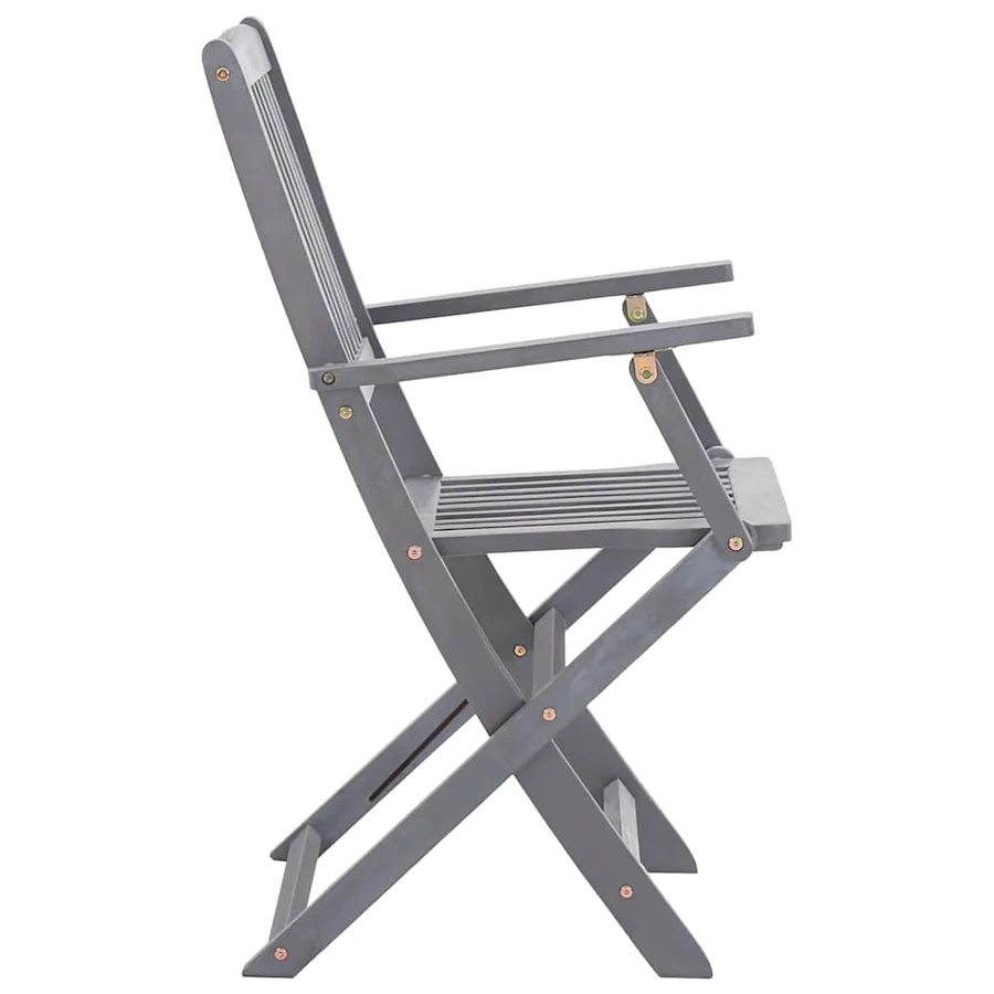 Chaises pliables d'extérieur lot de 8 Bois d'acacia solide - 4