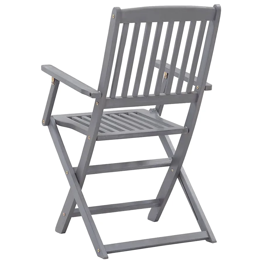 Chaises pliables d'extérieur lot de 8 Bois d'acacia solide - 5