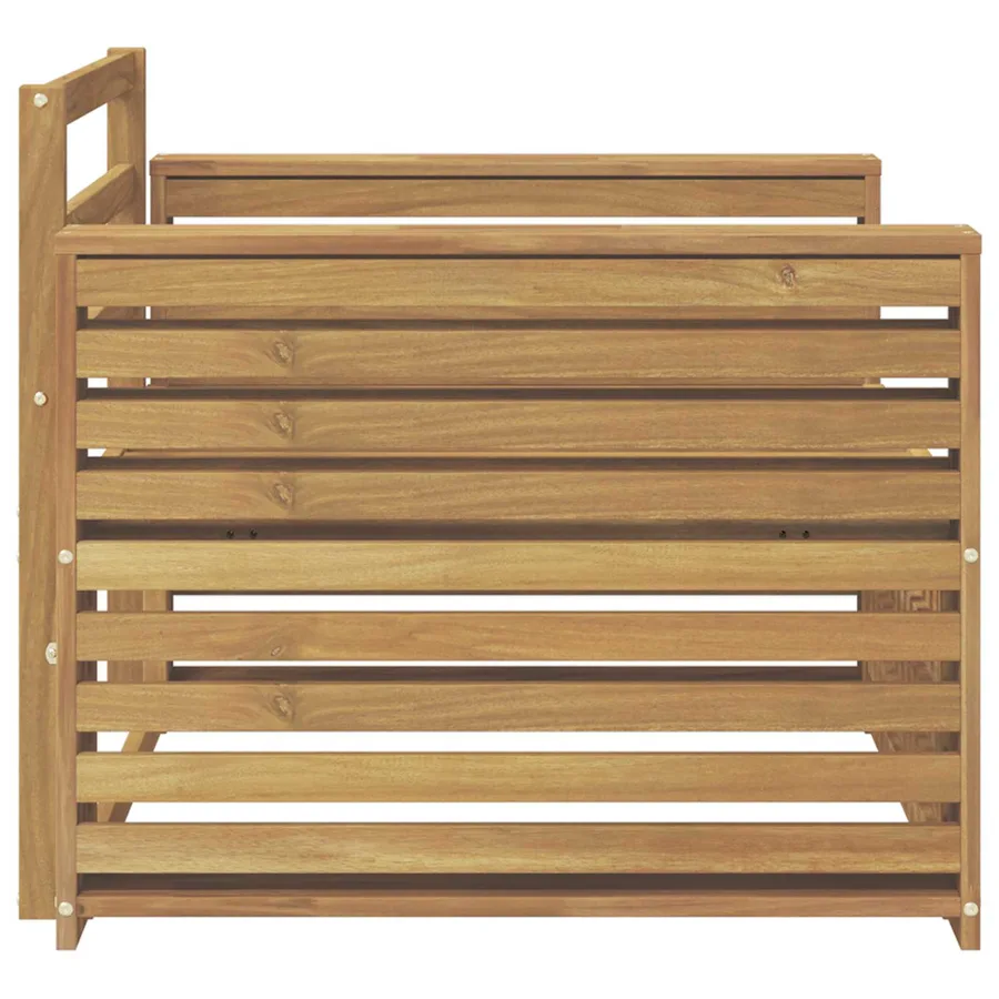 Canapé d’extérieur Bois d'Acacia Massif Blanc - 4
