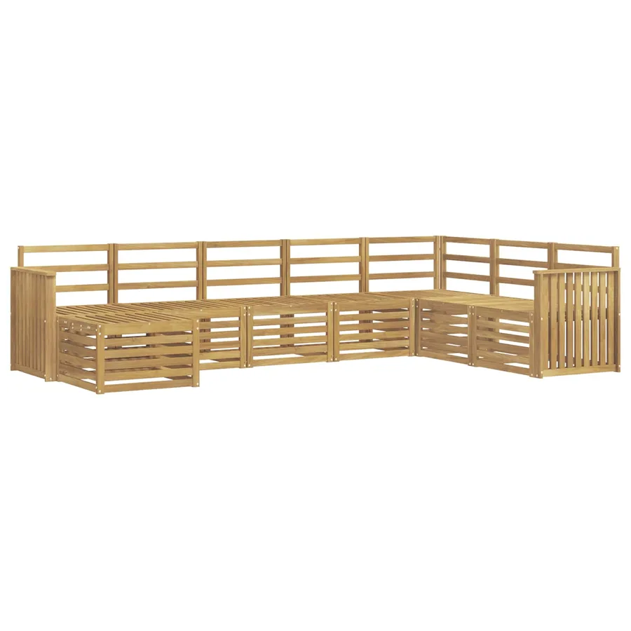 Ensemble de canapés d'extérieur 8 pcs Blanc 306 x 187,5 x 73 cm - 2
