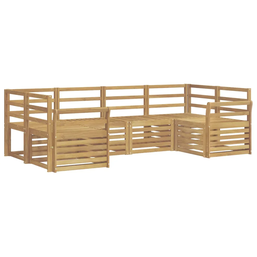 Ensemble de canapés d'extérieur 6 pcs Blanc 245 x 130,5 x 73 cm - 2