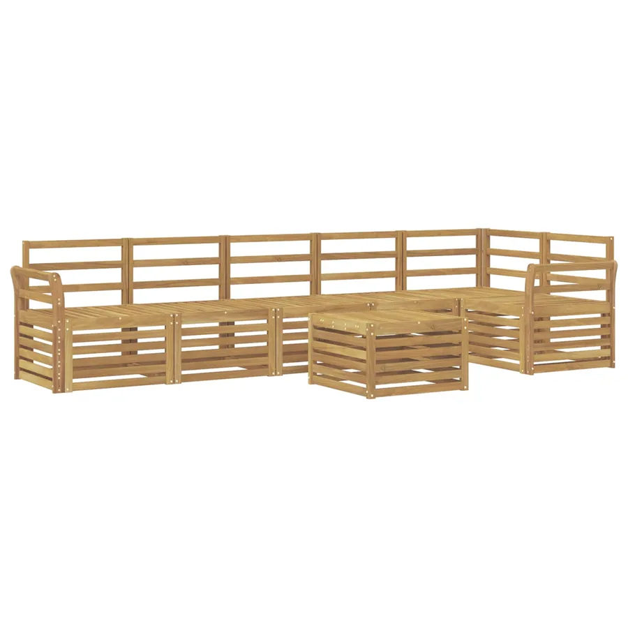 Ensemble de canapés d'extérieur 7 pcs Blanc 59 x 59 x 37 cm - 2