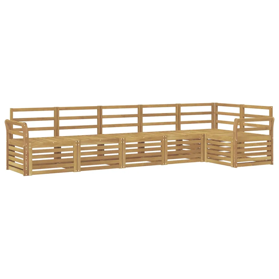 Ensemble de canapés d'extérieur 6 pcs Blanc 308 x 130,5 x 73 cm - 2