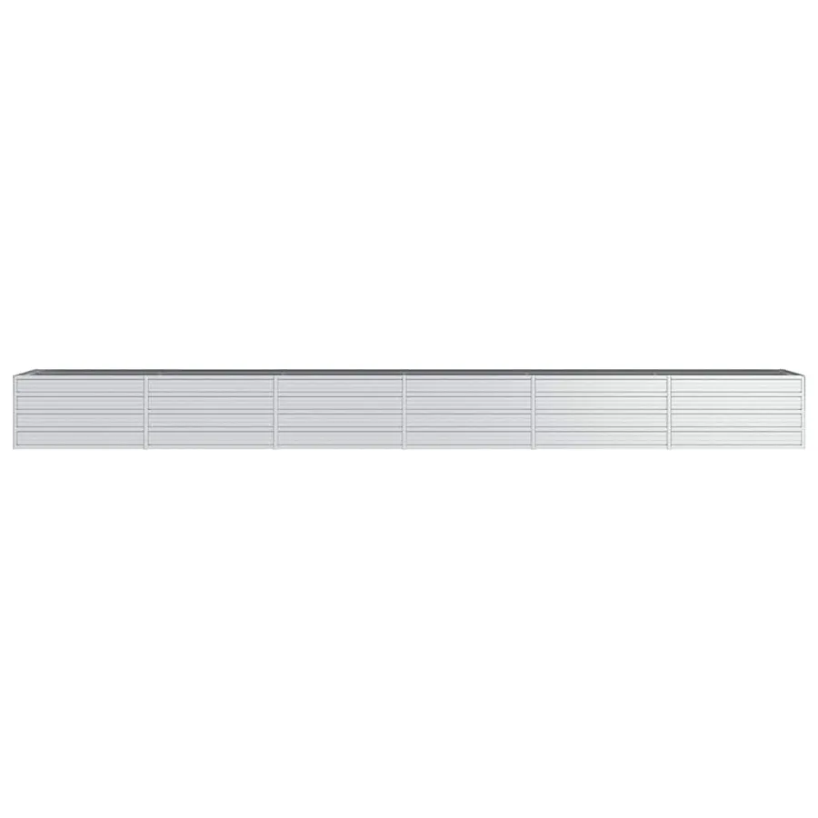 Lit surélevé de jardin 480x80x45 cm Acier galvanisé Argenté - 4