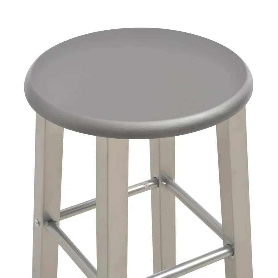 Tabourets de bar lot de 2 anthracite MDF - 4