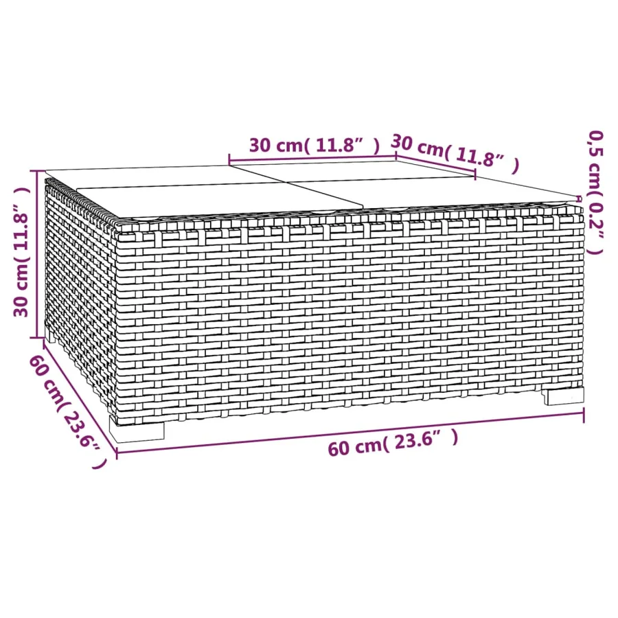 Salon de jardin 12 pcs avec coussins Gris Résine tressée - 12