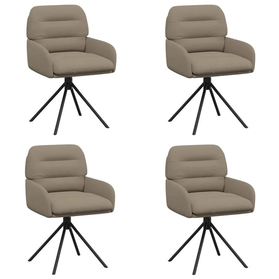 Chaises de salle à manger pivotantes 4 pcs Simili cuir - 2