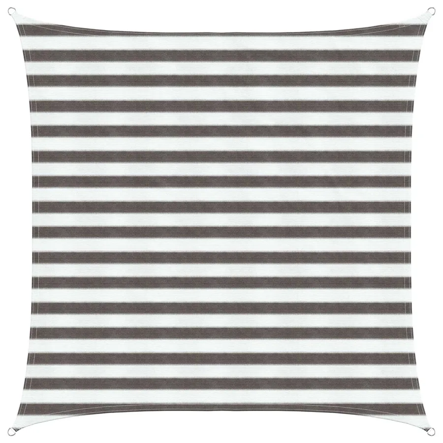 Voile d'ombre Gris clair et blanc 2 x 2 m HDPE