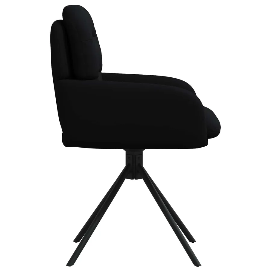 Chaises de salle à manger pivotantes 4 pcs Simili cuir Noir - 4