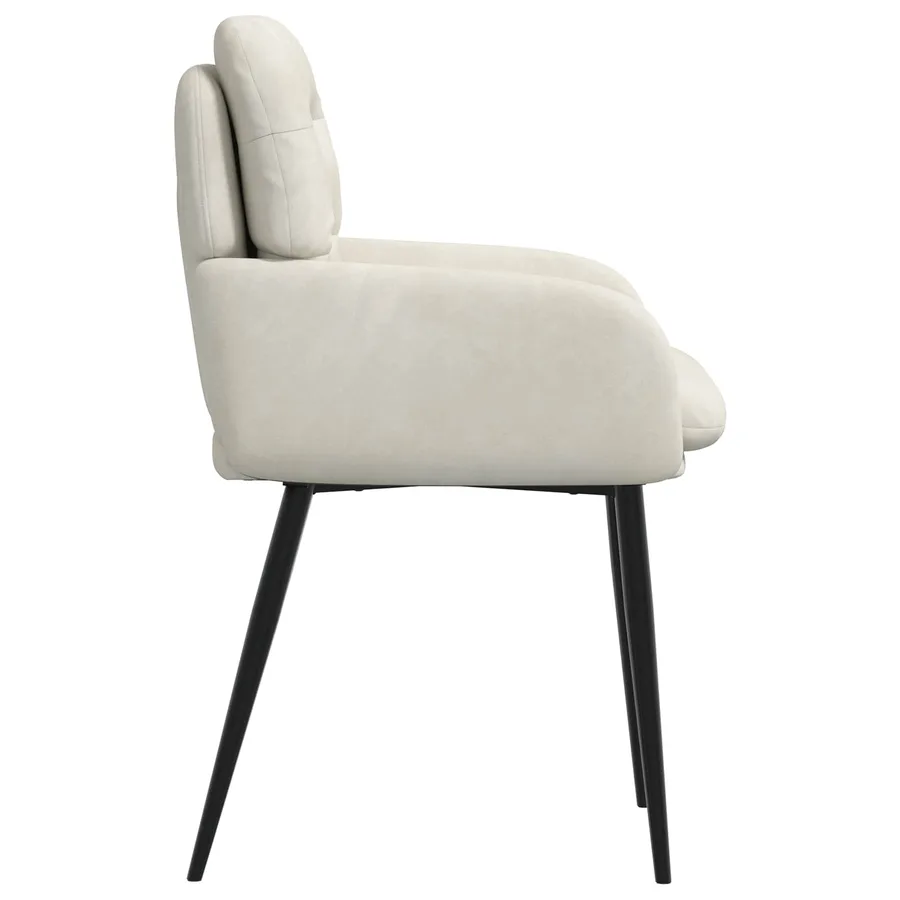 Chaises de salle à manger 4 pcs Velours Crème 59 x 59,5 x 90 cm - 4