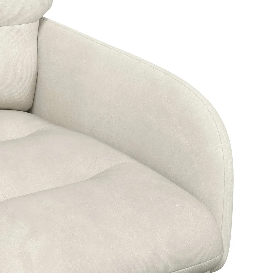Chaises de salle à manger 4 pcs Velours Crème 59 x 59,5 x 90 cm - 6