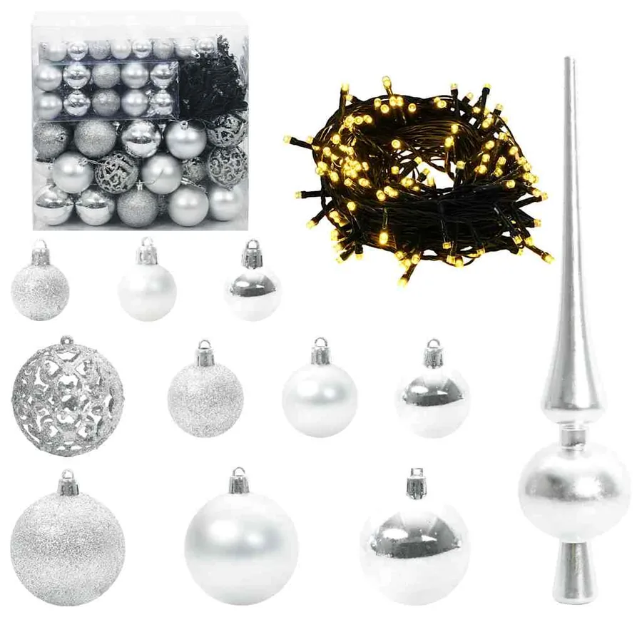 Sapin de Noël artificiel avec branches pliables et cônes 180 cm - 6