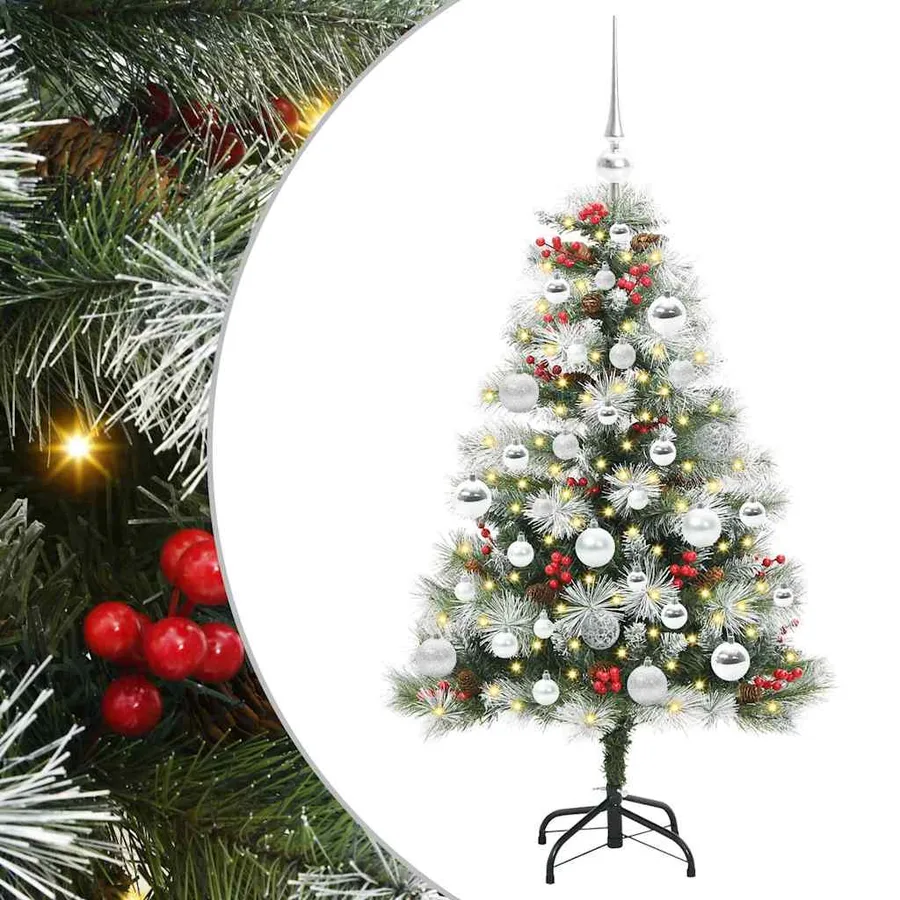 Sapin de Noël artificiel Vert et blanc 120 cm - 2