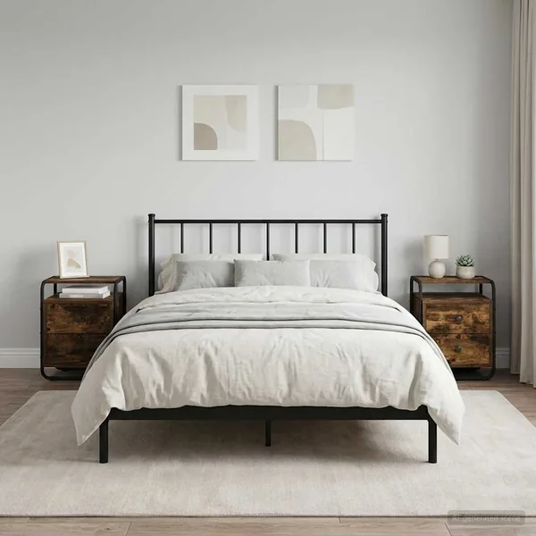 Table de chevet 2 pc Chêne fumé Bois d'ingénierie