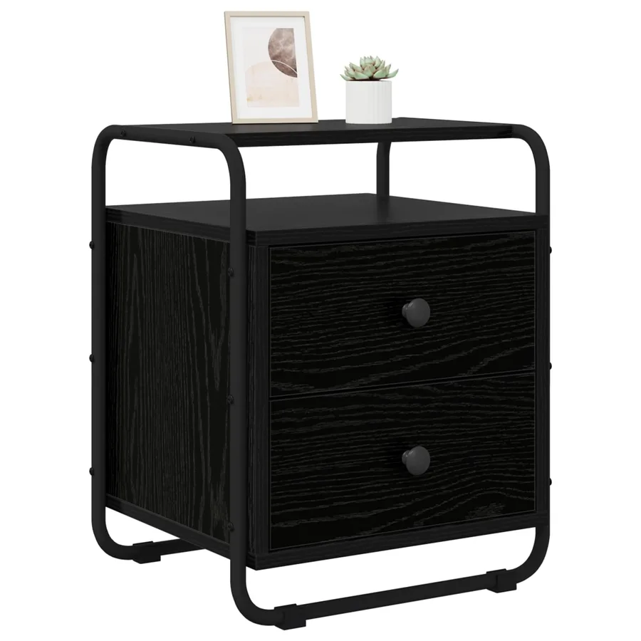 Table de chevet Chêne noir Bois d'ingénierie - 3