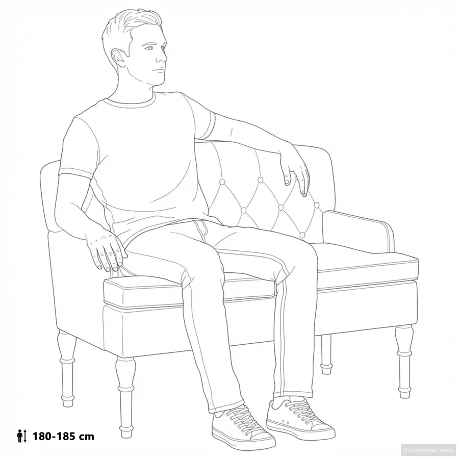 Canapé love seat avec capitonnage en boutons Vert Mer Velours - 11