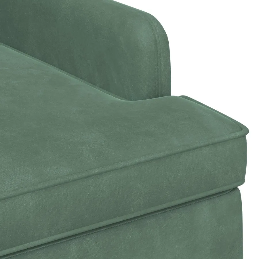 Canapé love seat avec capitonnage en boutons Vert Mer Velours - 6