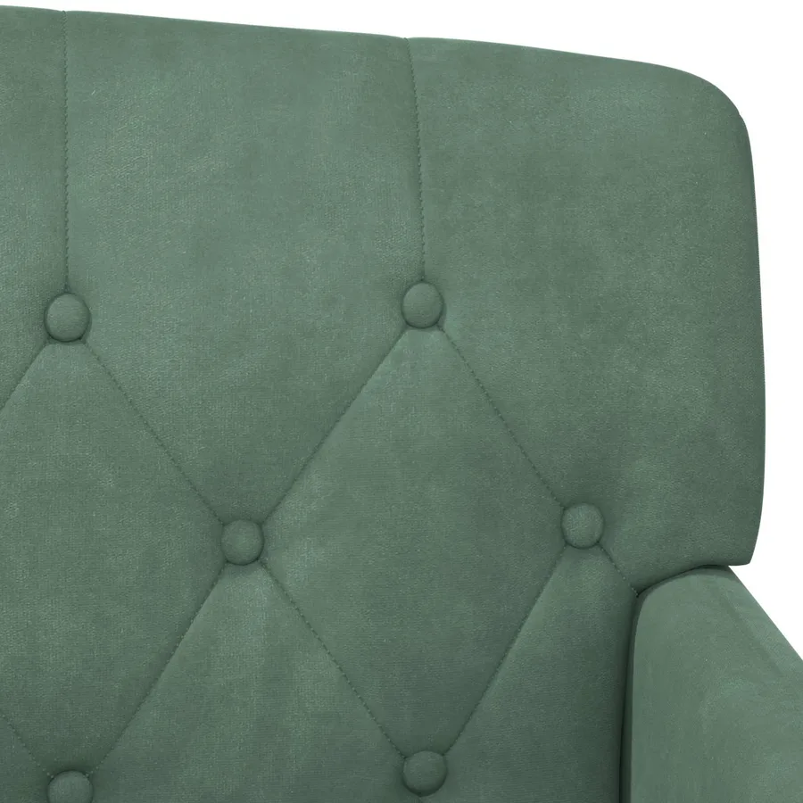 Canapé love seat avec capitonnage en boutons Vert Mer Velours - 7