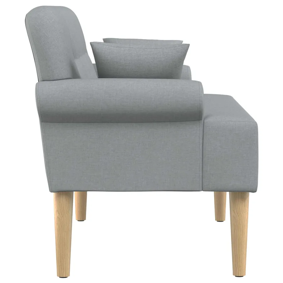 Canapé love seat avec capitonnage en boutons Gris clair Tissu - 4