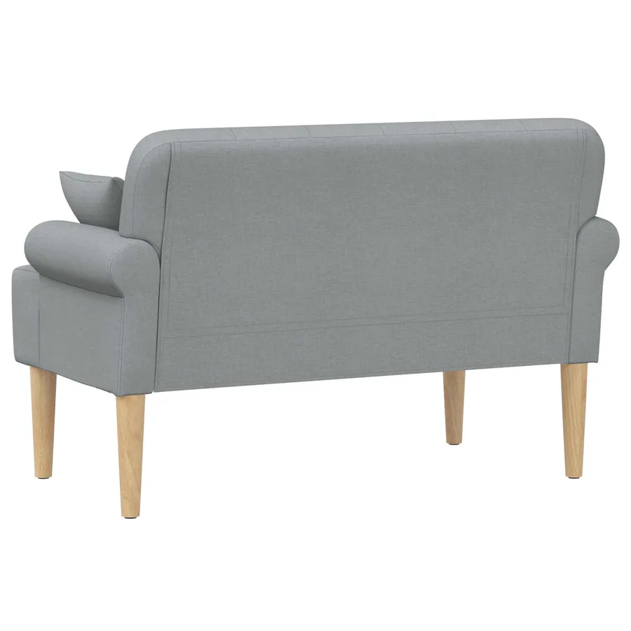 Canapé love seat avec capitonnage en boutons Gris clair Tissu - 5