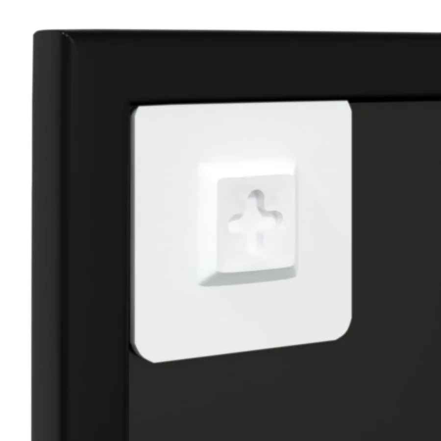 Miroirs muraux 2 pcs noir 80x60 cm métal - 7