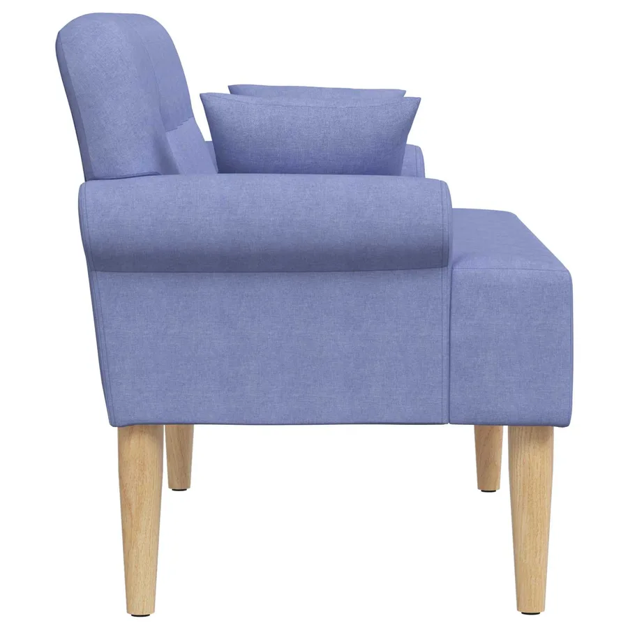 Canapé love seat avec capitonnage en boutons Bleu denim Tissu - 4