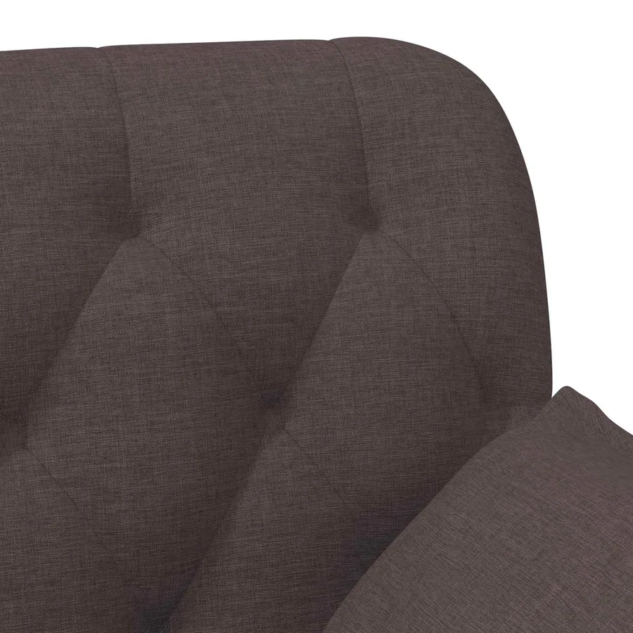 Canapé love seat avec capitonnage en boutons Marron foncé Tissu - 7