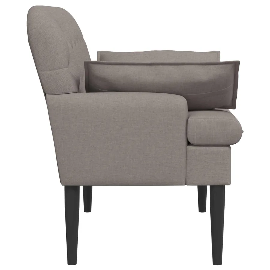 Canapé love seat avec capitonnage en boutons Taupe Tissu - 4