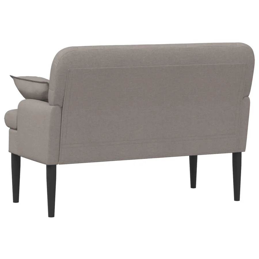 Canapé love seat avec capitonnage en boutons Taupe Tissu - 5