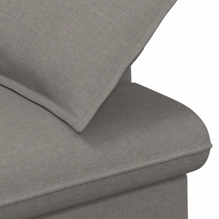 Canapé love seat avec capitonnage en boutons Taupe Tissu - 6