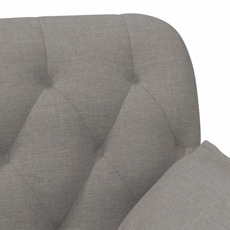 Canapé love seat avec capitonnage en boutons Taupe Tissu - 7