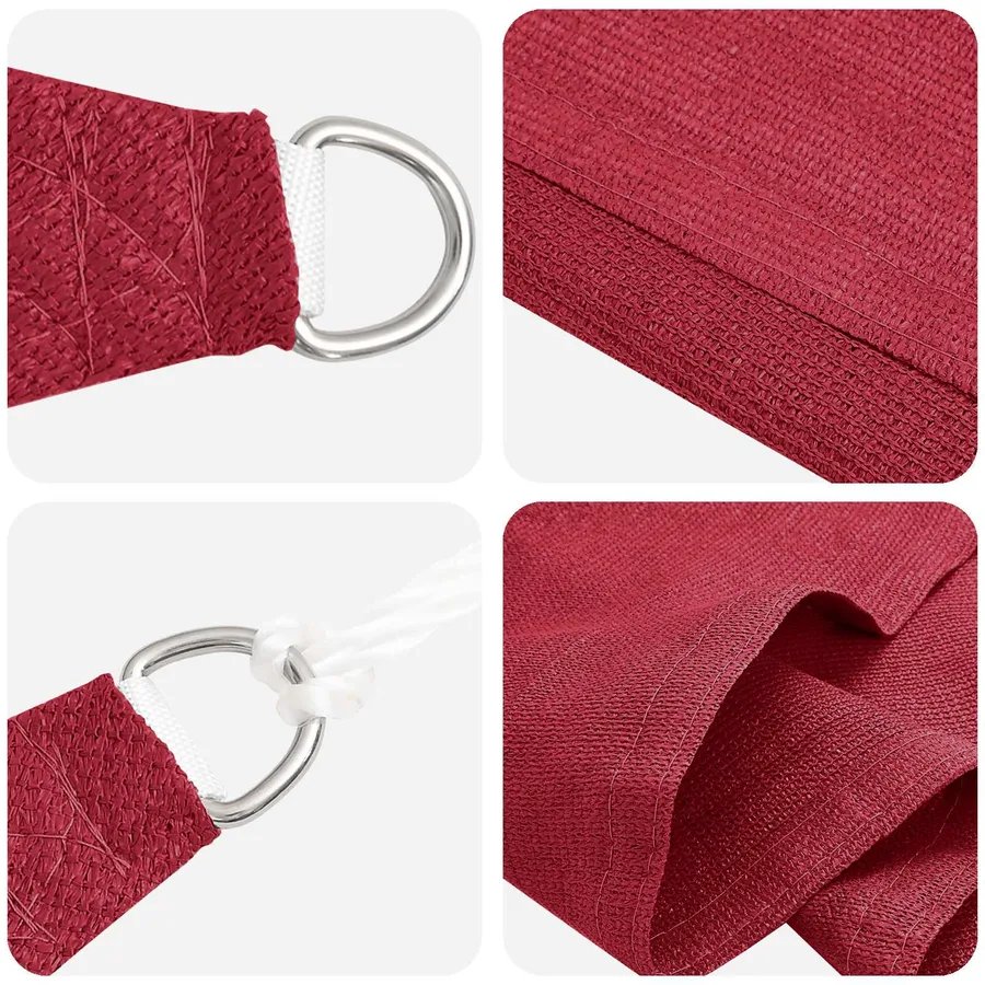 Voile d'ombre Rouge 2 x 2 x 2 m HDPE - 2