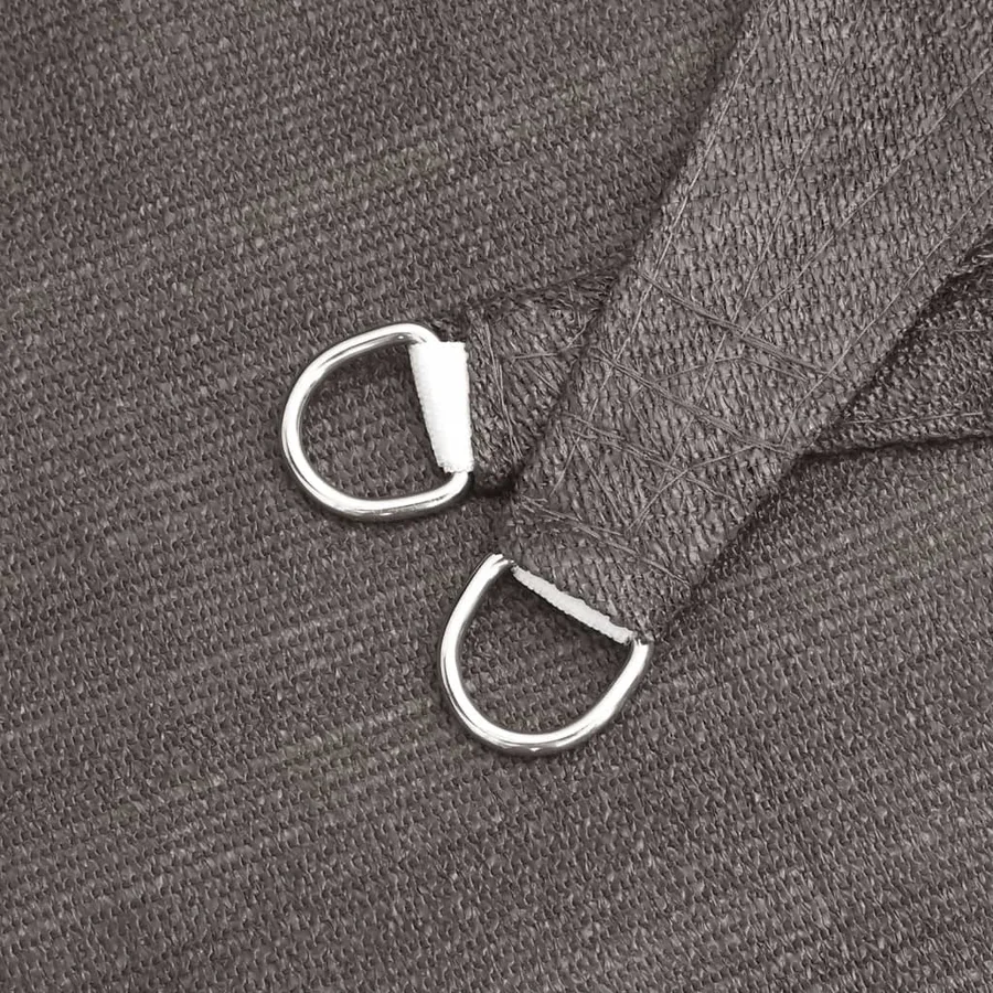 Voile d'ombrage 160 g/m² Anthracite 3x3 m PEHD - 6