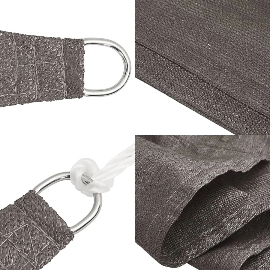Voile d'ombrage 160 g/m² Anthracite 3x3 m PEHD - 7