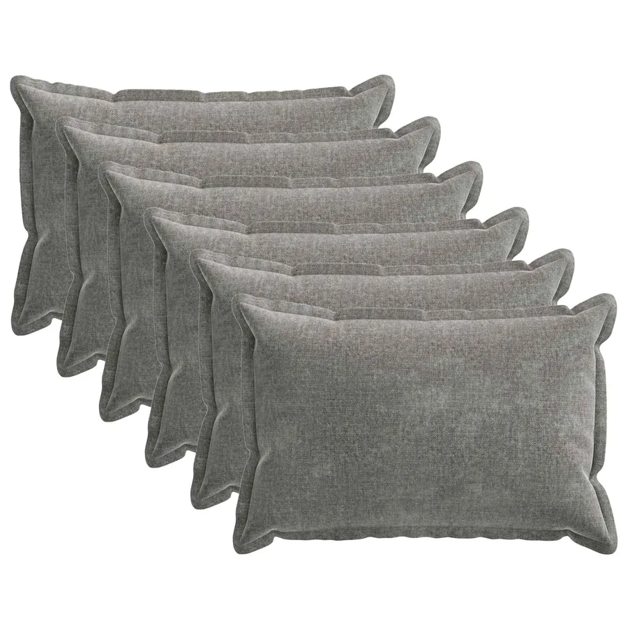 Housse de coussin 6 pcs HOUTEN Gris foncé 50 x 70 cm