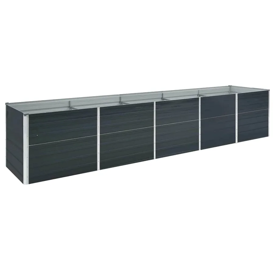 Lit surélevé de jardin Acier galvanisé 400x80x45 cm Anthracite - 2