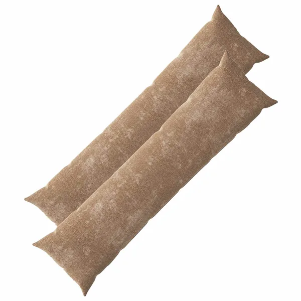 Housse de coussin 2 pcs HEERLEN Marron 40 x 145 cm