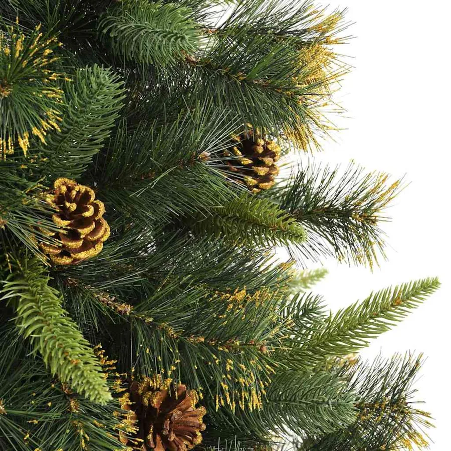 Sapin de Noël artificiel avec branches pliables et cônes 180 cm - 11