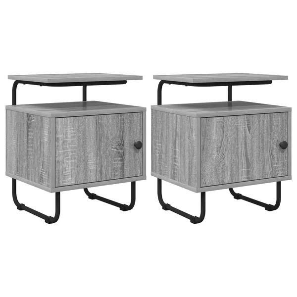 Table de chevet 2 pc Sonoma gris Bois d'ingénierie