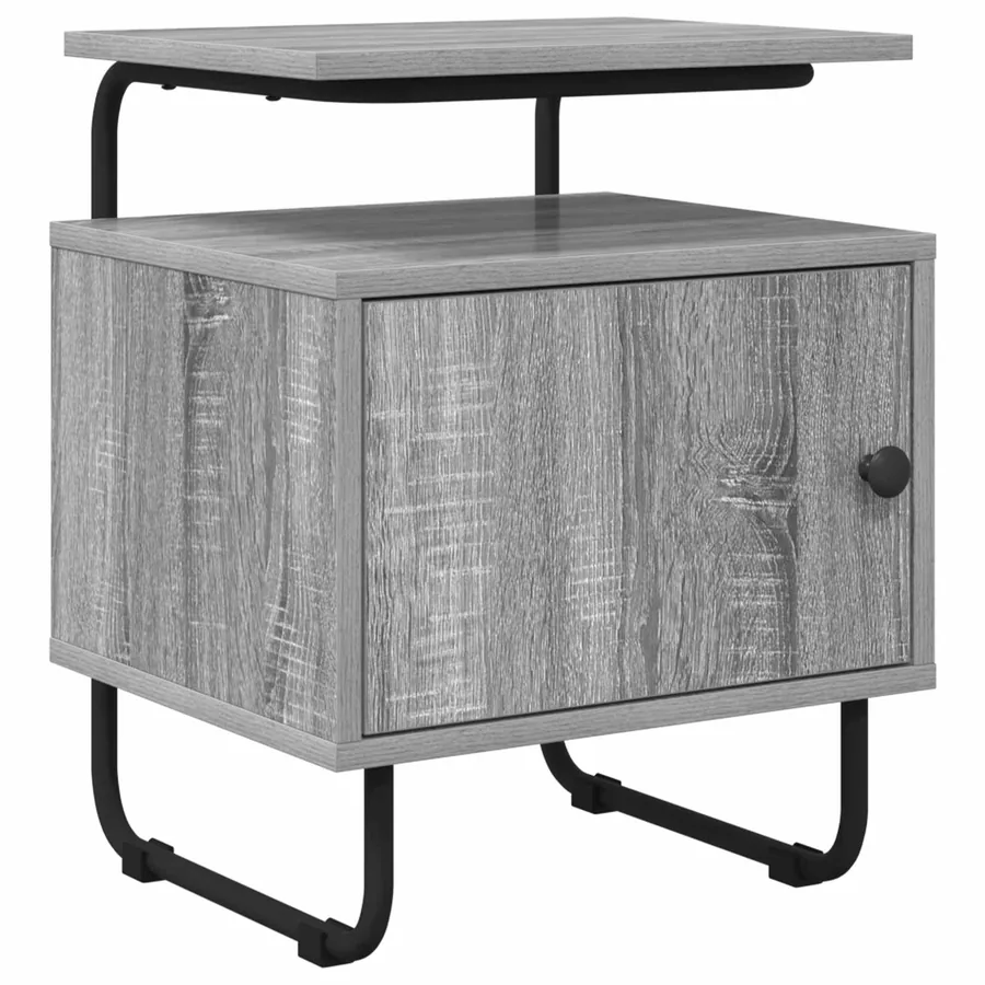 Table de chevet 2 pc Sonoma gris Bois d'ingénierie - 3