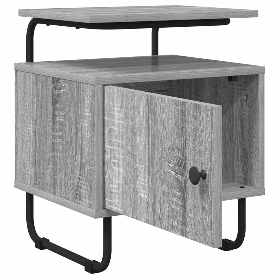 Table de chevet 2 pc Sonoma gris Bois d'ingénierie - 4