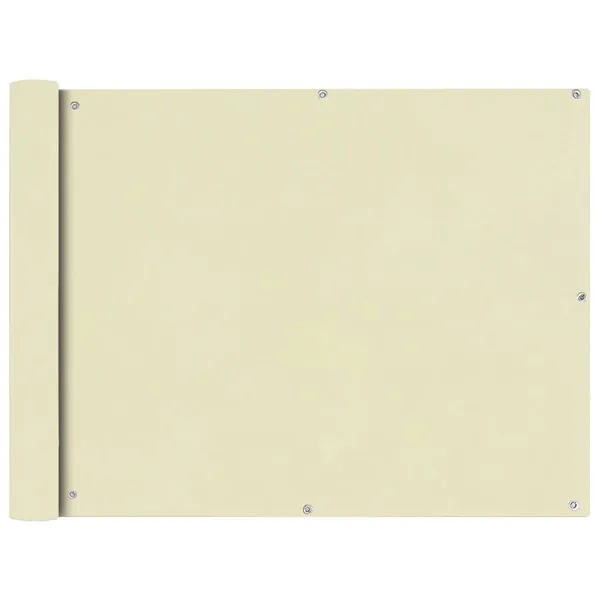 Écran de balcon en tissu Oxford 90x400 cm Crème