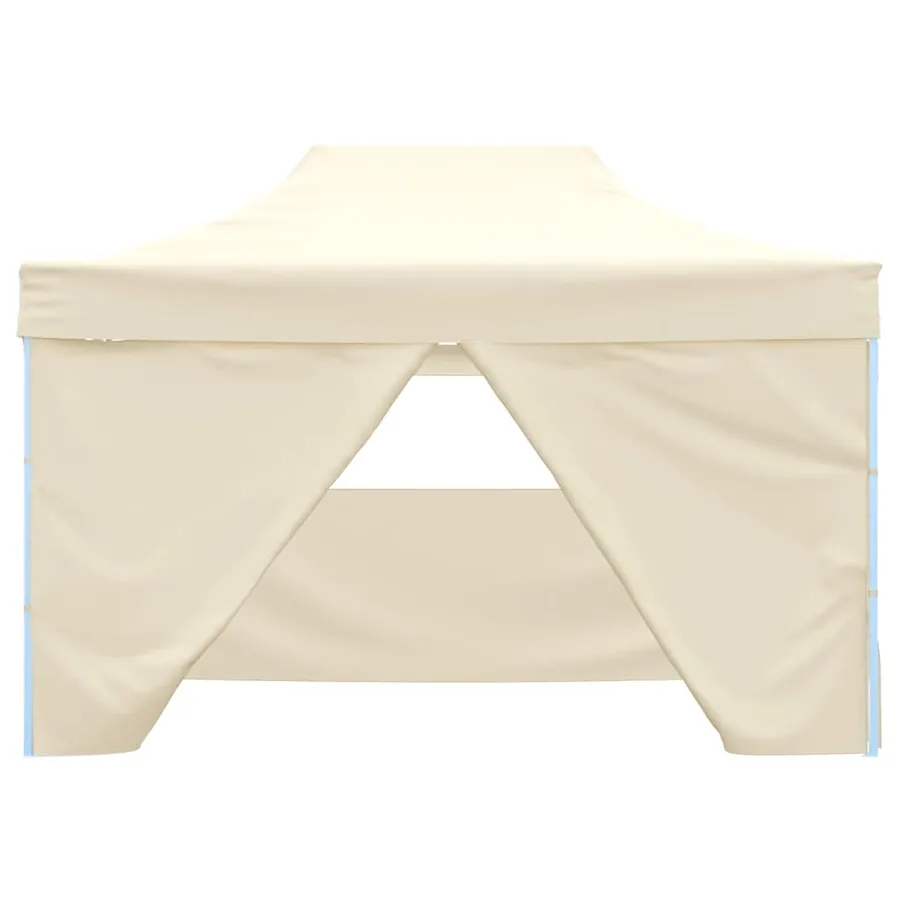Tente pliable avec 4 parois latéraux 3 x 4,5 m Blanc crème - 4