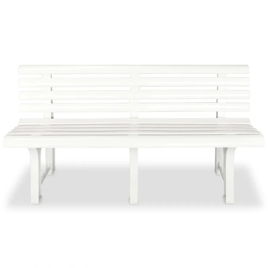 Banc de jardin 145,5 cm Plastique Blanc - 2