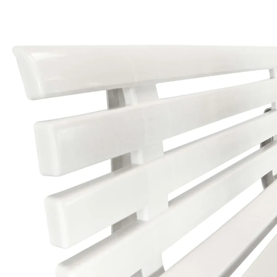 Banc de jardin 145,5 cm Plastique Blanc - 5